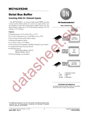 MC74LVX240DWR2 datasheet  